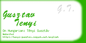 gusztav tenyi business card